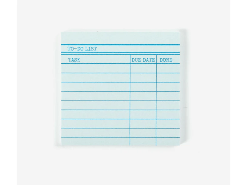 Marigold Press - Sticky Notes - Library Card Post-It (Green)