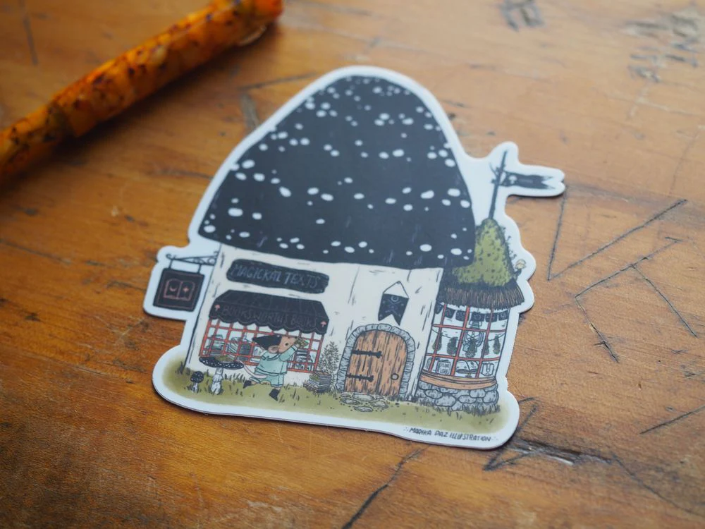 Marika Paz Illustration - Vinyl Sticker - Booksworth's Books