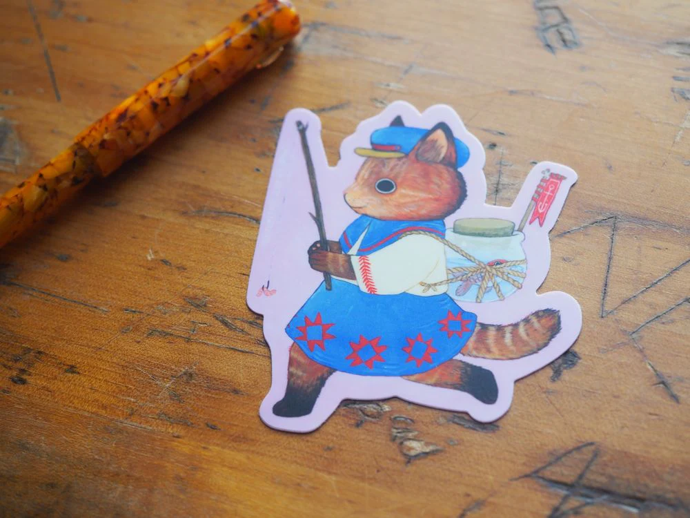 Marika Paz Illustration - Vinyl Sticker - Fisher Cat