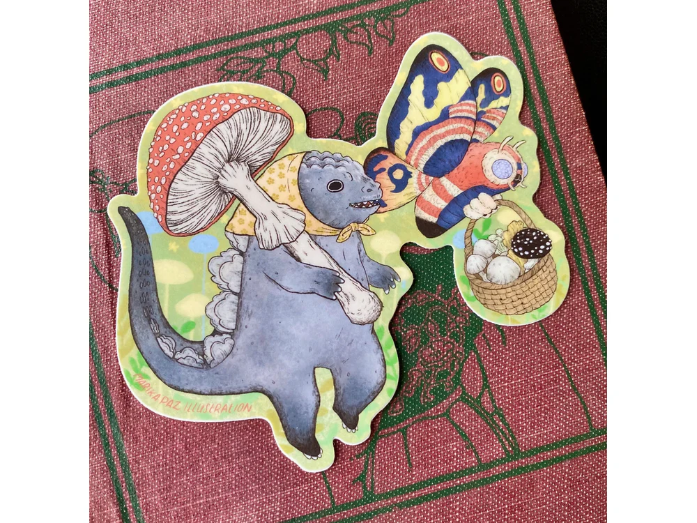 Marika Paz Illustration - Vinyl Sticker - Kaiju Mushroom