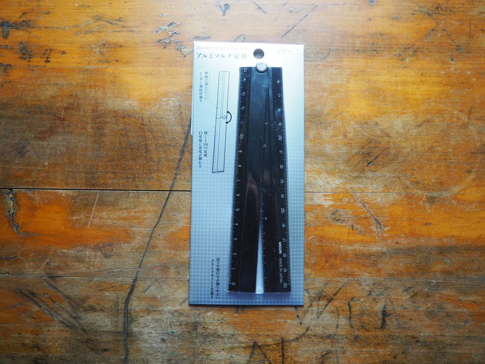 Midori Aluminum Folding Multi-Ruler - Black