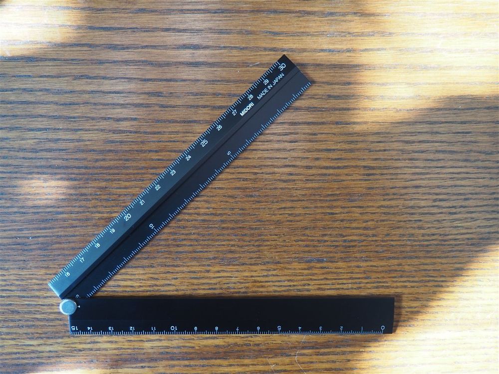 Midori Aluminum Folding Multi-Ruler - Black - Image 2