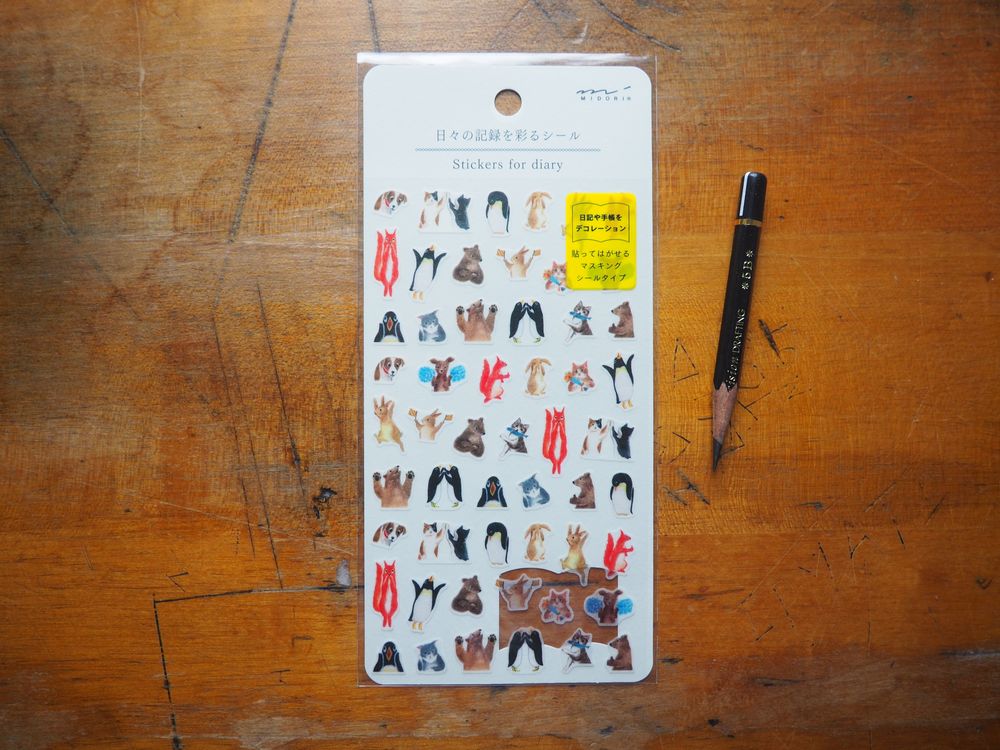 Midori Daily Records Stickers - Animal Feelings (2567)