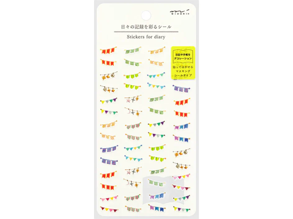 Midori Daily Records Stickers - Garland (2571)