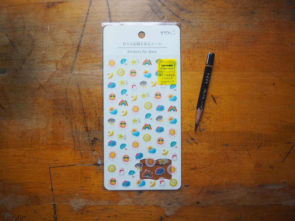 Midori Daily Records Stickers - Weather (2564)