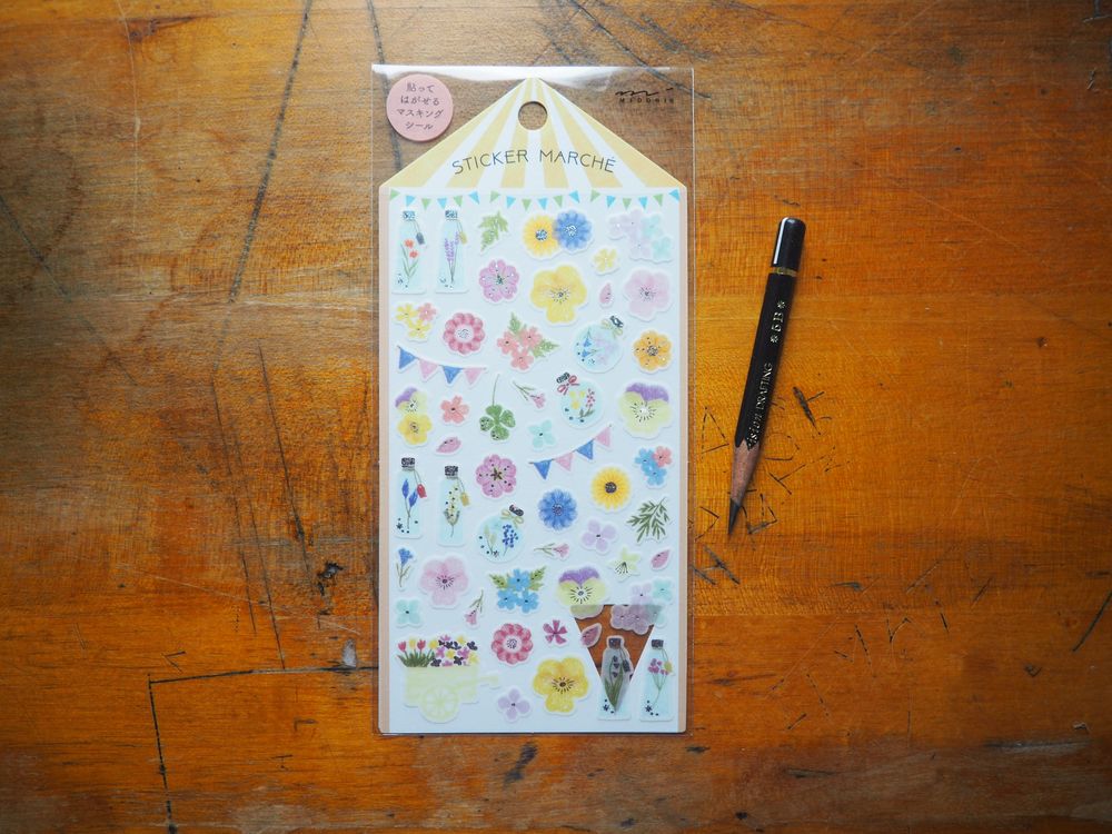 Midori Marche Stickers - Pressed Flower (2453)