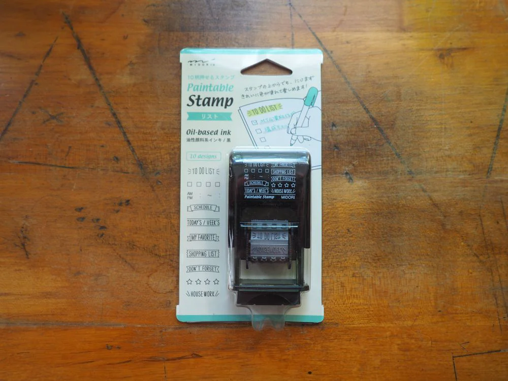 Midori Paintable Stamp - List