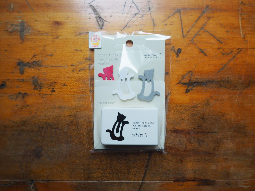 Midori Paper Index Clip - Cat