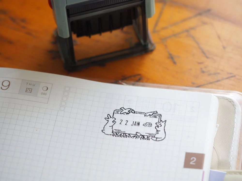 Midori Rotating Date Stamp - Forest Animals - Image 2