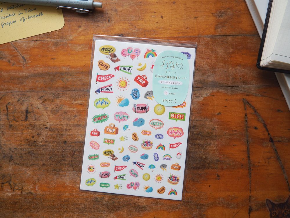 Midori - Yuru Log Sticker Sheet - Feeling