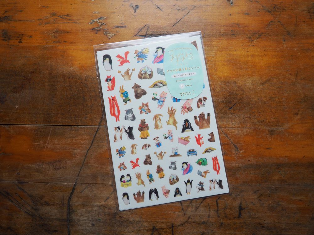 Midori - Yuru Log Sticker Sheet - Animals