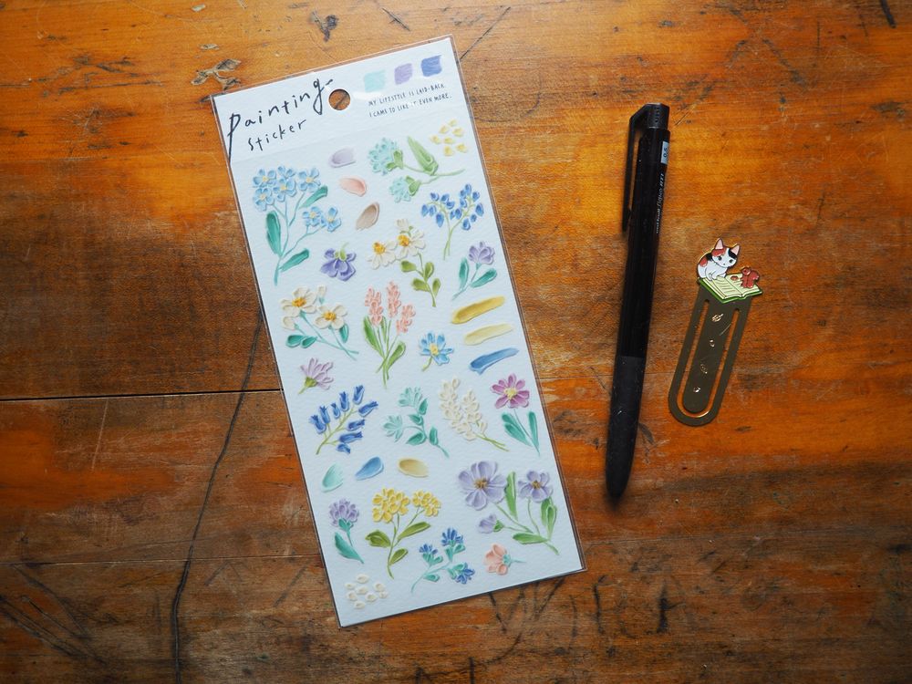 Mindwave - Sticker Sheet - Flower Blue Painting (81760)