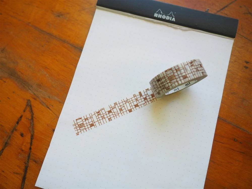 MT Washi Tape - Loose Grid Brown (MT01D292)