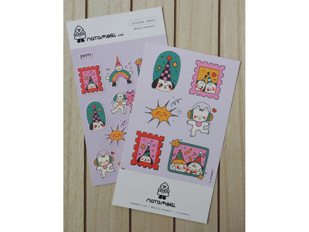 natamori - Sticker Sheet - Party