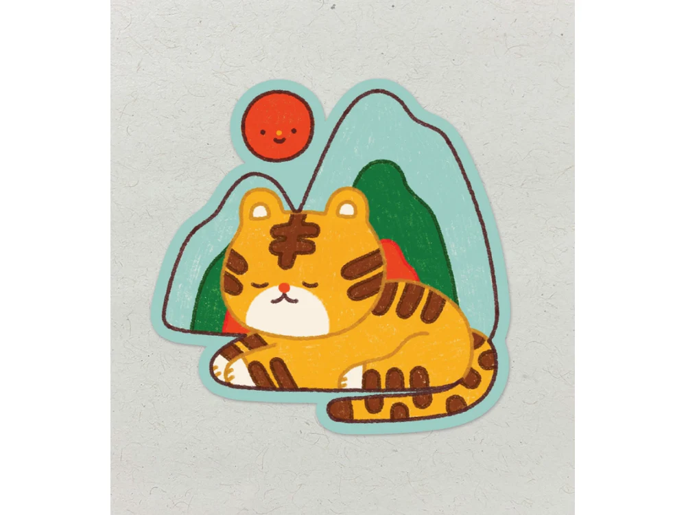 natamori - Vinyl Sticker - Mountain Tiger