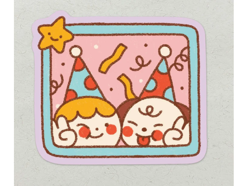 natamori - Vinyl Sticker - Party Friends