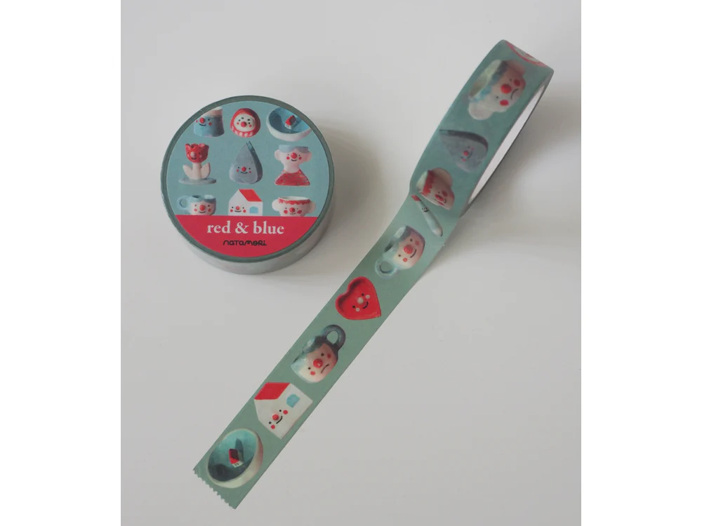 natamori - Washi Tape - Red & Blue