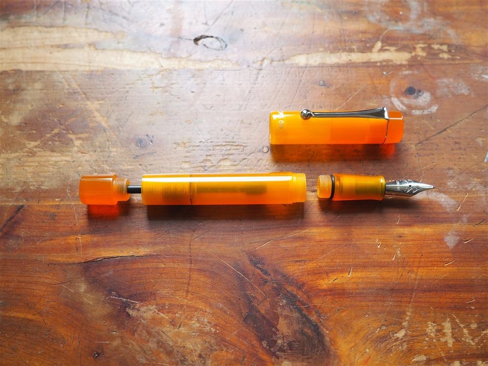 Opus 88 KOLORO Fountain Pen - Orange Demonstrator - Image 3
