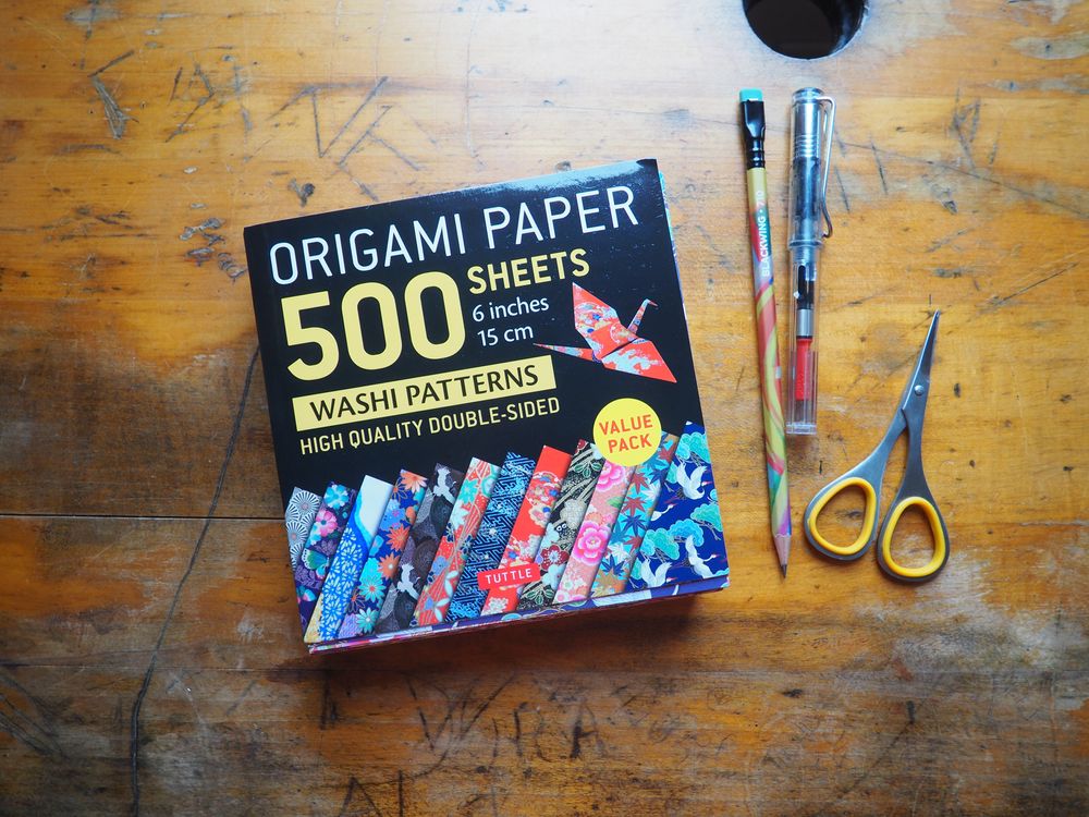 Origami Paper 500 sheets Japanese Washi Patterns 6" (15 cm) Double-Sided Origami Sheets with 12 Different Designs (Instructions for 6 Projects Included)