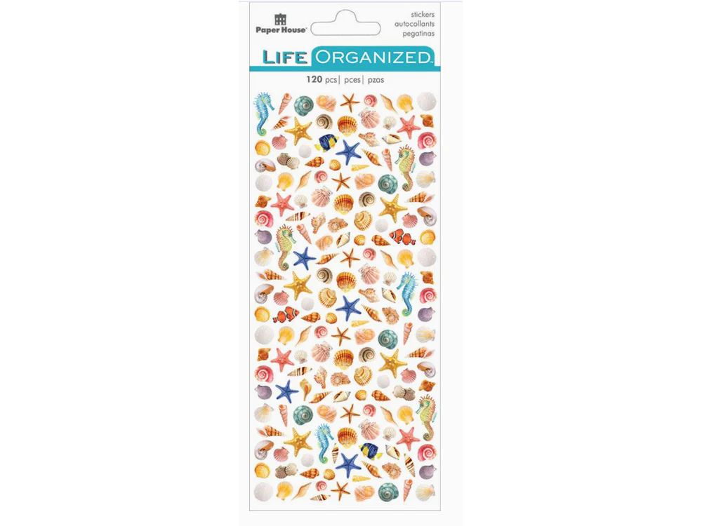 Paper House Productions - Sticker Sheet - Beach Shells Micro