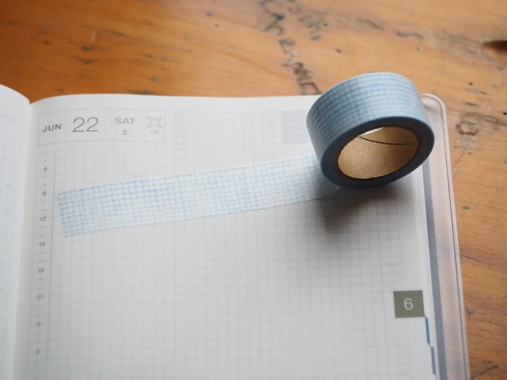 Papier Platz - Washi Tape - Blue Check (52-062)