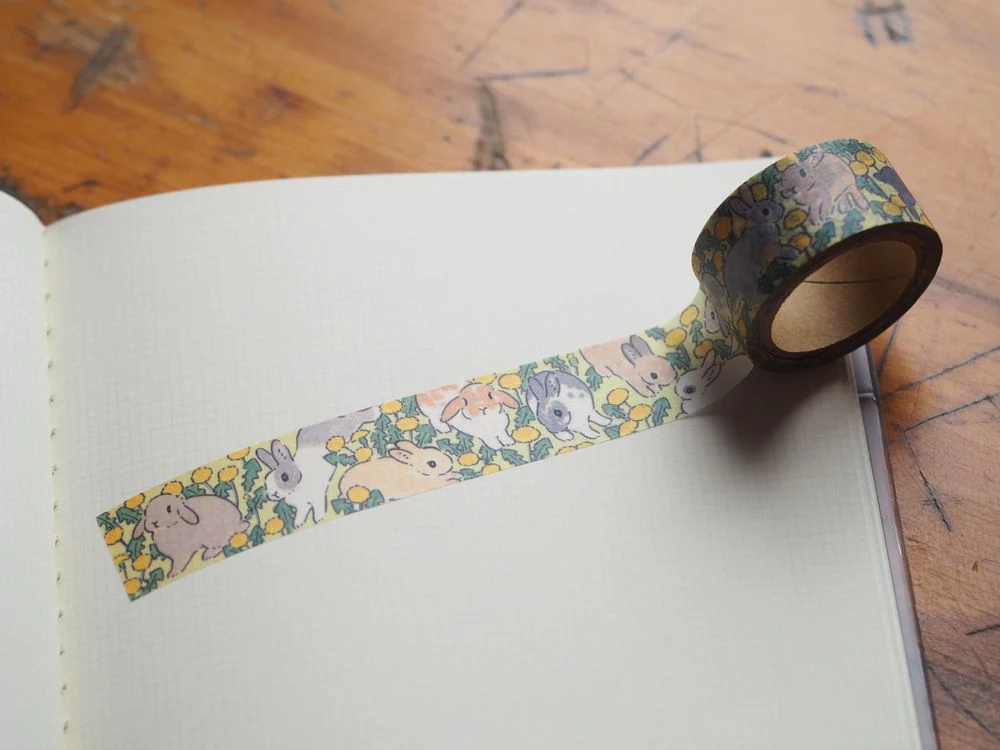 Papier Platz - Washi Tape - Dandelion and Rabbit (37-856)