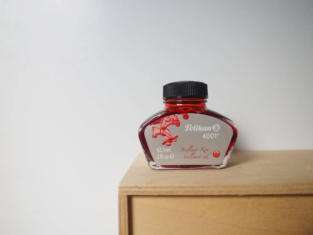 Pelikan 4001 - Fountain Pen Ink (62.5mL) - Brilliant Red