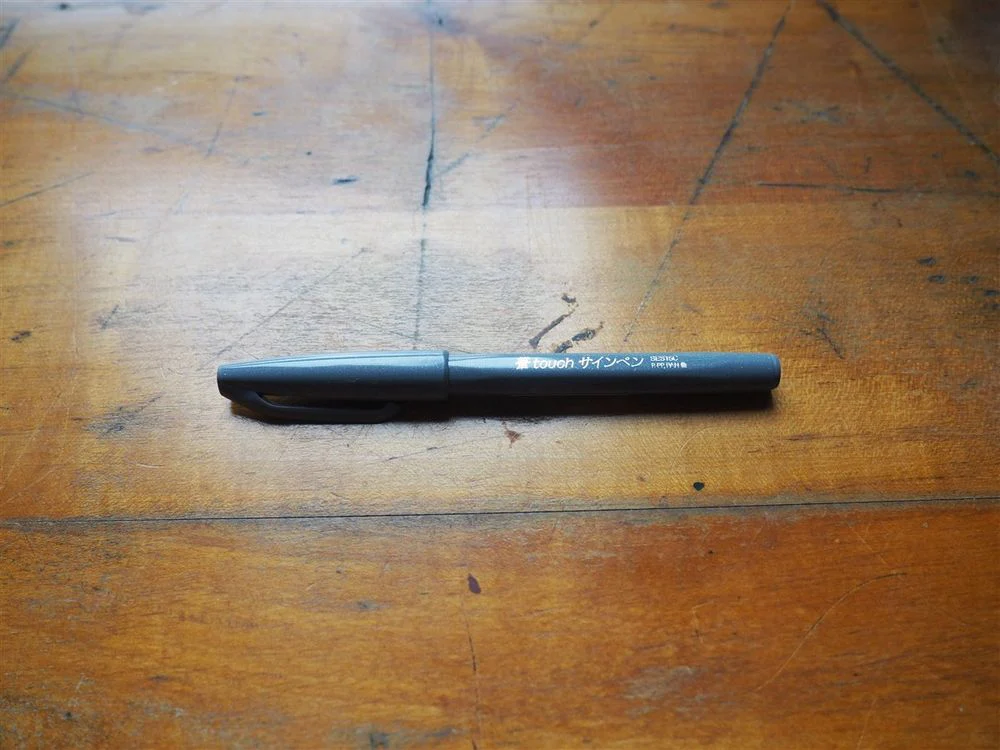Pentel Brush Sign Pen - Grey