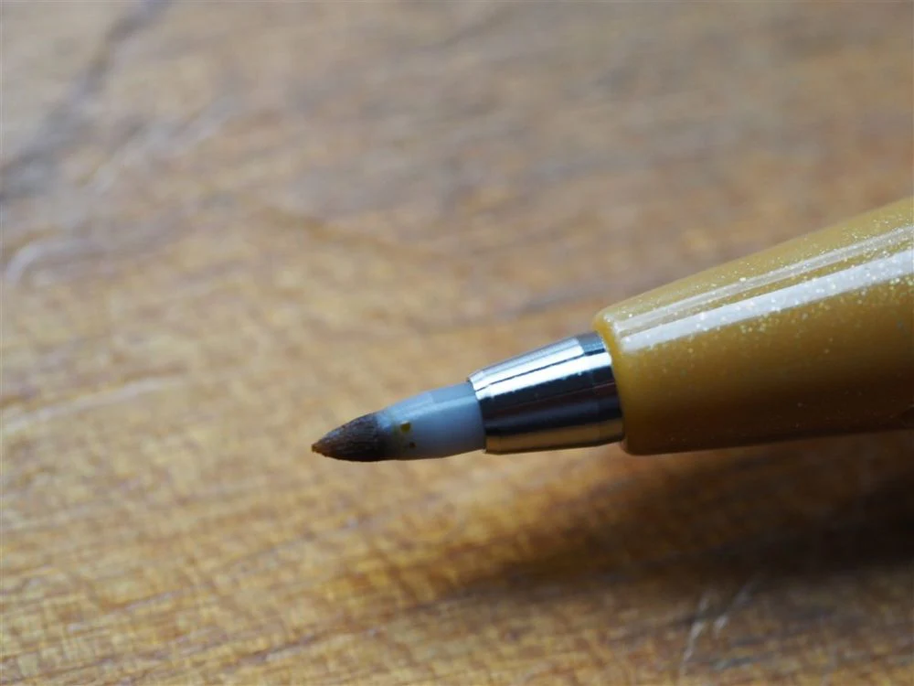 Pentel Brush Sign Pen - Ochre - Image 2