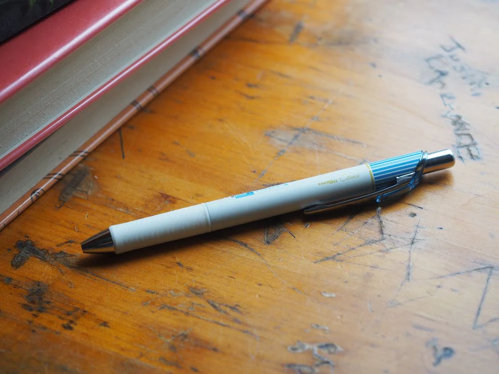 Pentel EnerGel Clena Gel Pen - 0.5mm - Saxe Blue (Black Ink)