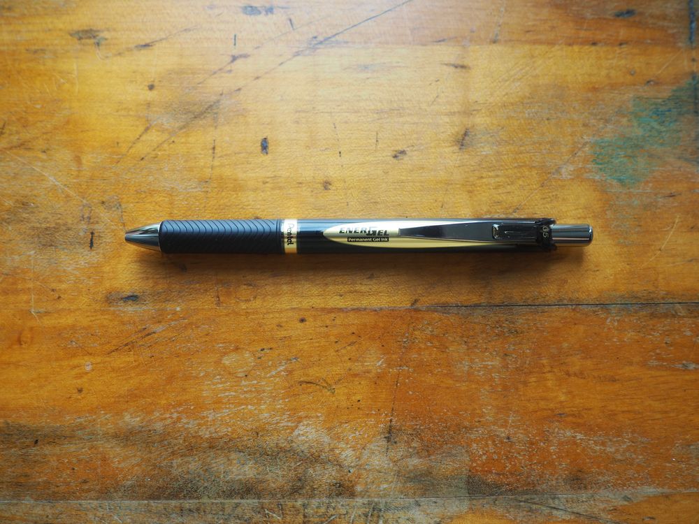 Pentel EnerGel Gel Pen - 0.5mm - Permanent Black Ink