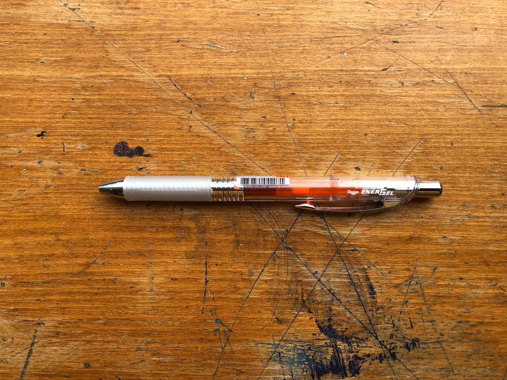 Pentel Energel infree Needle Point - 0.5mm - Orange