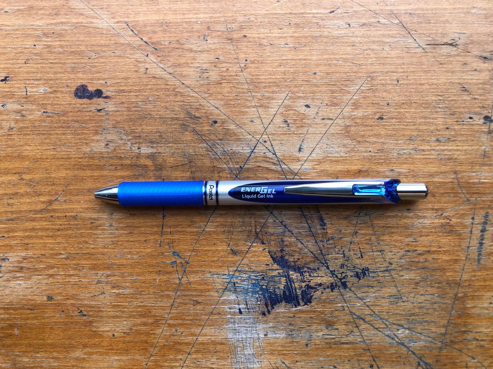 Pentel Energel Retractable Gel Roller Pen - 0.7mm - Blue
