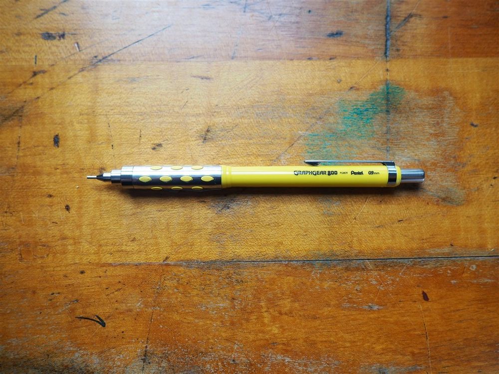 Pentel Graphgear 800 Lead Pencil - 0.9mm - Yellow