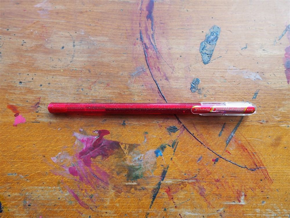Pentel Hybrid Dual Metallic Gel Pen - Pink & Metallic Pink