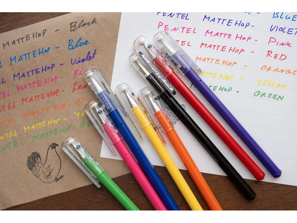 Pentel Mattehop Gel Pen - 1.0mm - Black - Image 2