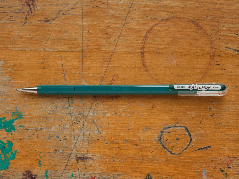 Pentel Mattehop Gel Pen - 1.0mm - Dark Green - Image 2