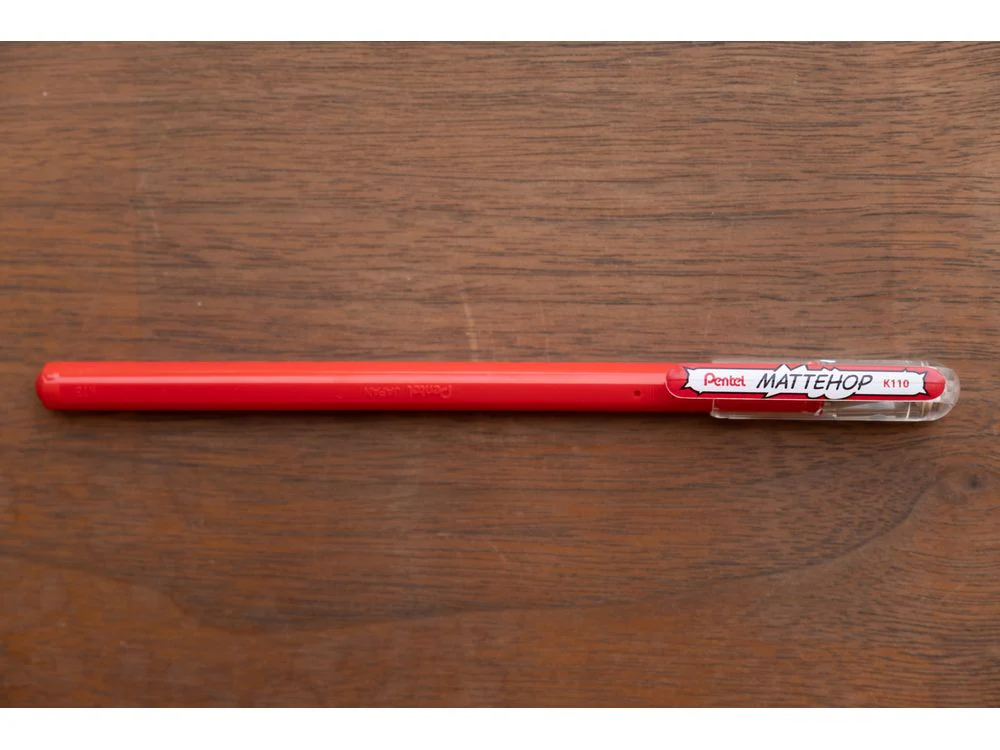 Pentel Mattehop Gel Pen - 1.0mm - Red