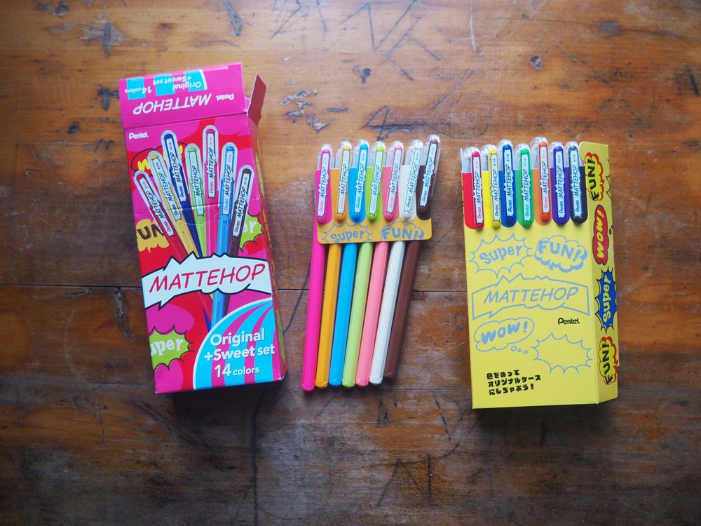 Pentel Mattehop Gel Pen - 1.0mm - Set of 14