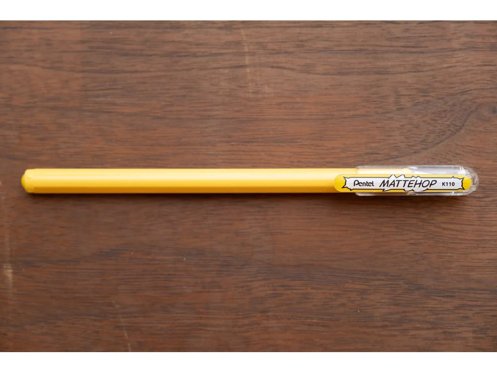 Pentel Mattehop Gel Pen - 1.0mm - Yellow