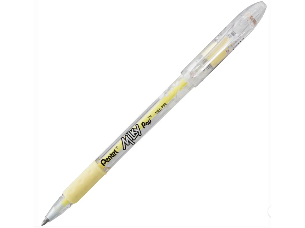 Pentel Milky Pop Gel Pen - 0.8mm - Pastel Yellow