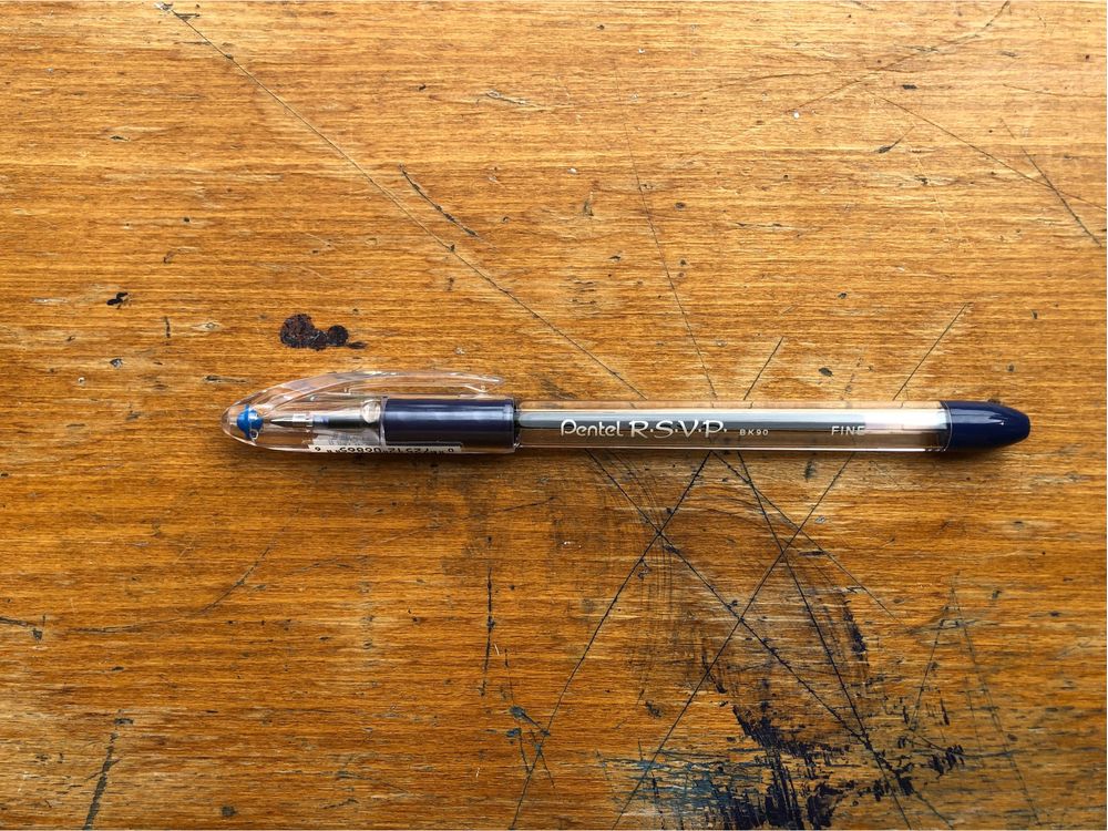 Pentel R.S.V.P. Ballpoint (Capped) - 0.7mm - Blue
