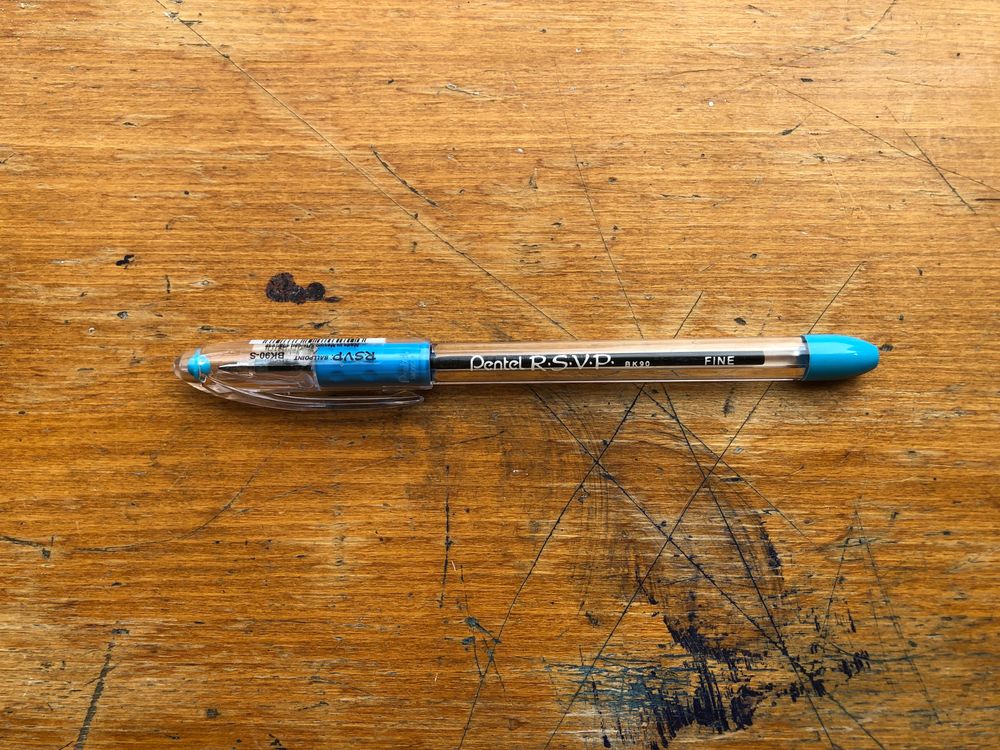 Pentel R.S.V.P. Ballpoint (Capped) - 0.7mm - Sky Blue