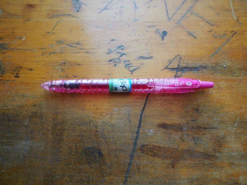 Pilot Bottle 2 Pen (B2P) Rollerball Pen - Pink