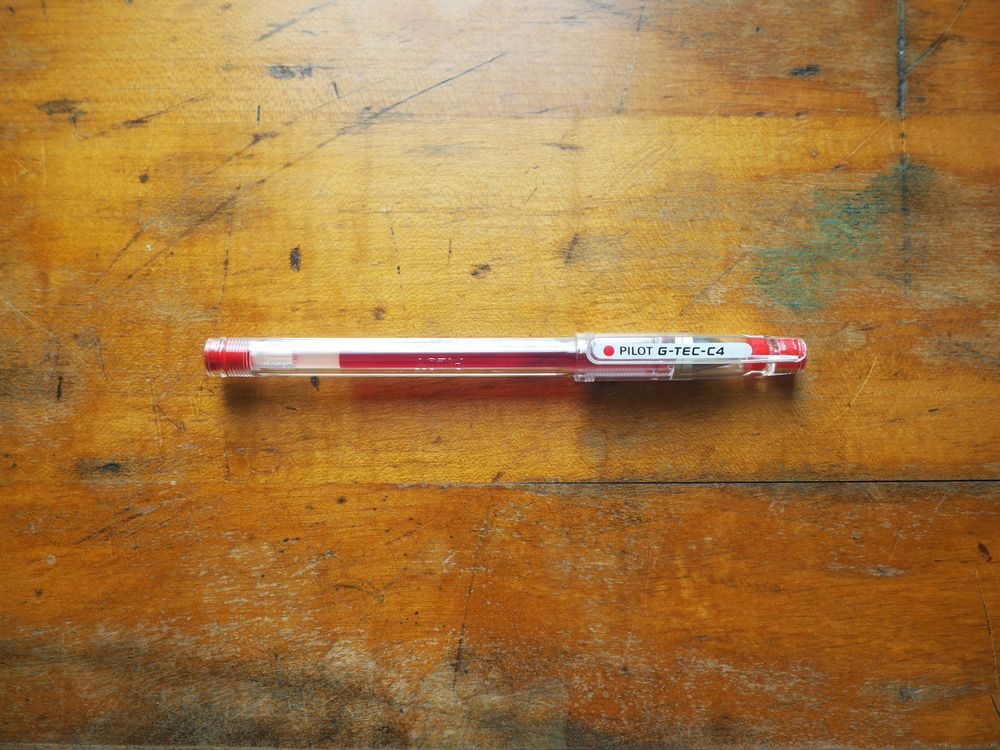 Pilot G-Tec-C (Hi-Tec-C) Gel Pen - 0.4mm - Red