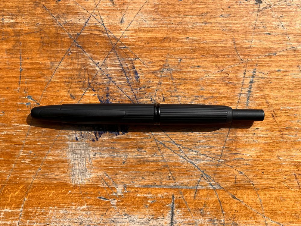 Pilot Vanishing Point Fountain Pen - Black Matte Stripe