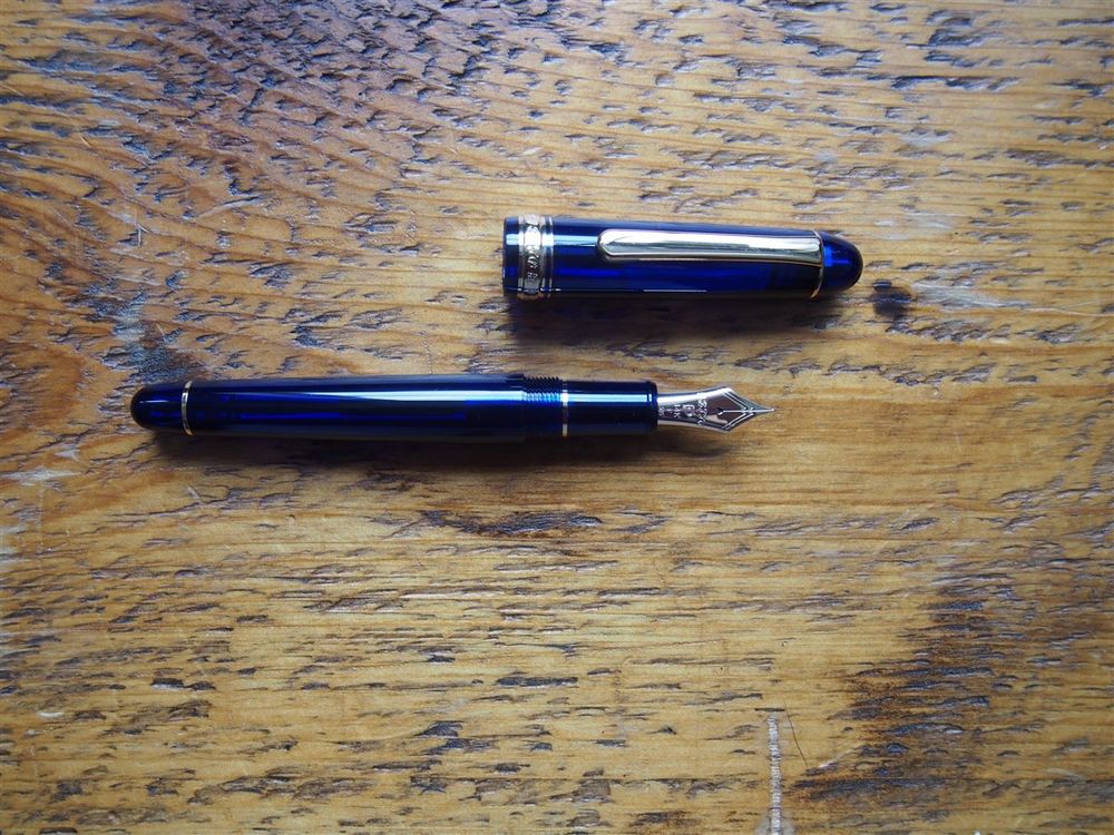 Platinum 3776 Century - Chartres Blue with Gold Trim