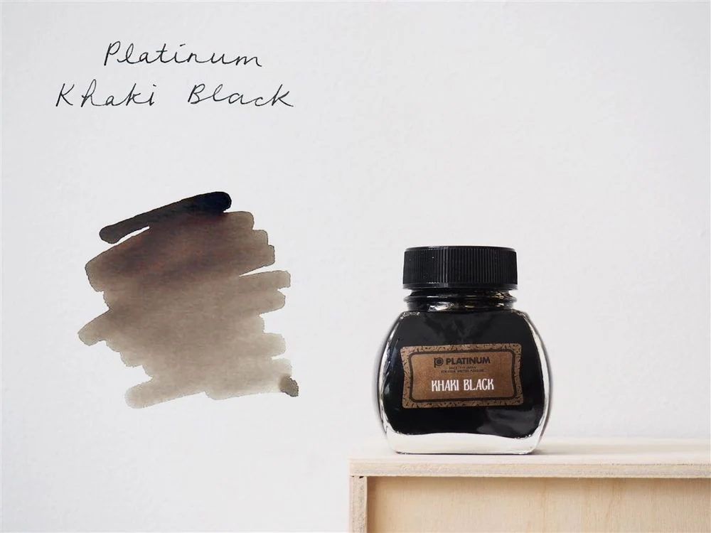 Platinum Classic Iron Gall - Fountain Pen Ink (60mL) - Khaki Black