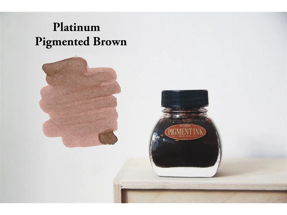 Platinum Fountain Pen Ink (60mL) - Pigment Sepia Brown