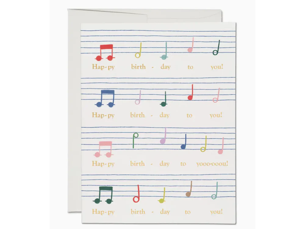 Red Cap Cards - Birthday Greeting Card - Birthday Song